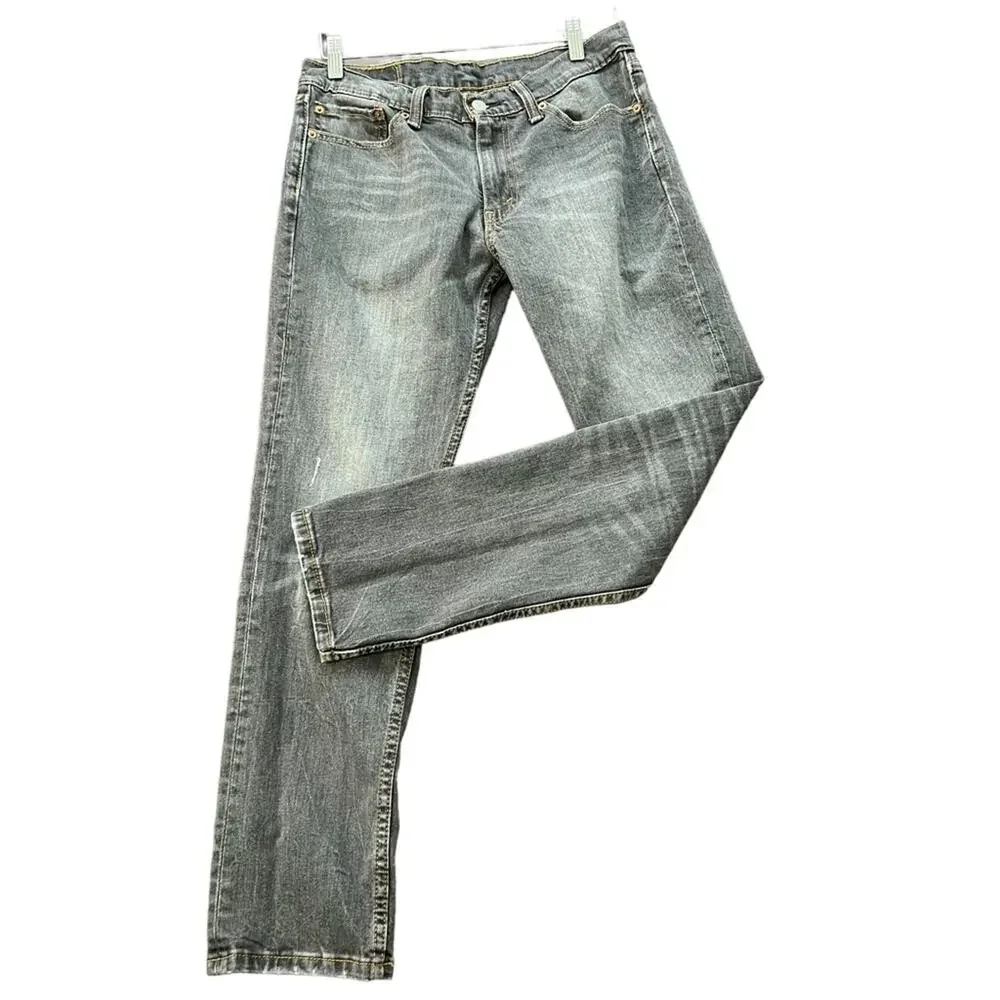 Levi’s 511 Black Charcoal Distressed Slim Fit Jean size W30 x L33